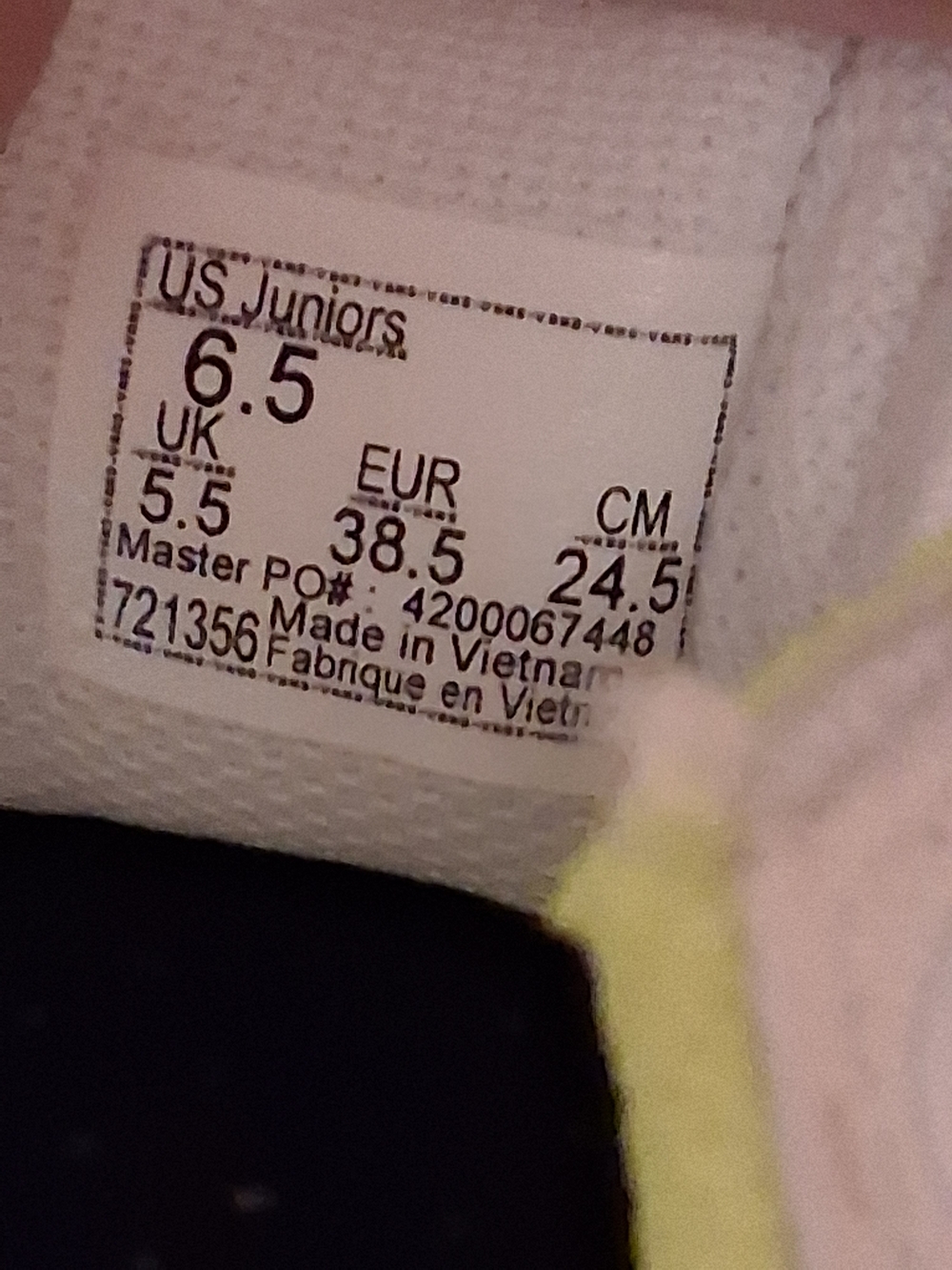 New In Box Vans White Low-Top Sneakers with Teal Stripe and Lime Lining 6 1/2 - Picture 6 of 7